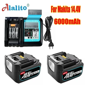 Използва се за Makita 14.4 V 6.0 Ah литиево-йонна батерия BL1430B 1460B 1415194066-BDF440RFEBTD 130FWLXT 20B1415194558-0194559-батерия