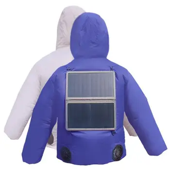 Климатизирана риза Слънчева енергия Климатизирани дрехи с вентилатор Жени Мъж Лятно охлаждащо яке за кухненско готвене Бягане