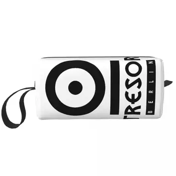 Моден нощен клуб Музика Tresor Berlin лого пътуване тоалетна чанта за жени грим козметичен организатор красота съхранение Dopp комплект