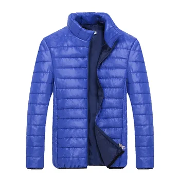 Мъжка зимна младежка удебелена и удобна случайна твърда памучна палто, младежта може да носи връхни памучни дрехи