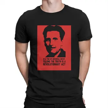 Мъжката истина е революционна Тениски Автор Джордж Оруел 100% памук облекло невероятно къс ръкав Crewneck тениски идея тениски