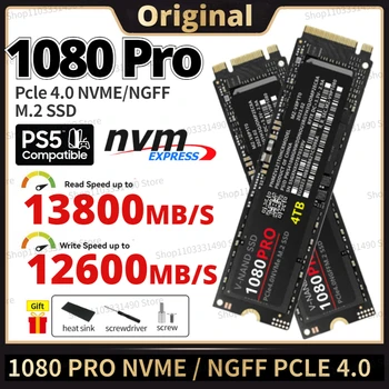 Оригинален нов 1080 PRO 1TB M.2 ssd nvme m2 NGFF SSD SATA твърд диск 4TB NVMe pcie вътрешен твърд диск за лаптоп / настолен компютър / mac / PS5