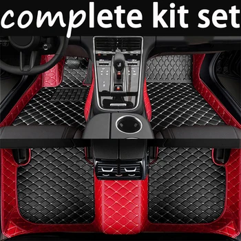 Персонализирани кожени стелки за кола за BMW Серия 2 F45 Gran Tourer 5seat 2014-2018 комплект Автомобилни килими Подложки за крака