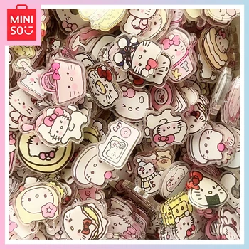 Петдесет нови Miniso Sanrio Hello Kitty DIY Kawaii пародия карикатура багаж водоустойчив мобилен телефон случай 2Cm кръпка момичета подарък за рожден ден