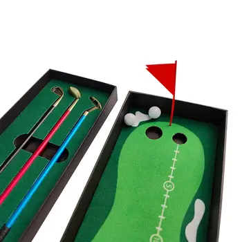 Подаръчен комплект за химикалка за голф Аксесоари за голф 3 стикове за голф с топки и писалка за знаме Подаръци за съпруг Възрастни Татко Татко Голфъри