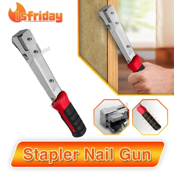 Ръчно Air Nail Gun Code Nail Shooting Nail Driver Picture Frame Wire Slot God Tool Straight Nail Door Type Woodworking Tool