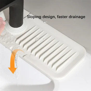 Силиконова мивка кранче мат кухненска мивка пръски охрана кранче дръжка капково уловител тава за кухня баня брояч, A
