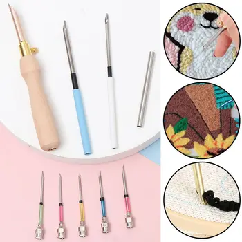 Сменяеми аксесоари за шиене на глави Craft DIY Poking Cross Stitch Tools Punch Needle Tool Poke Needle Embroidery Stitch