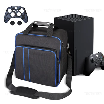 Твърд калъф за съхранение Защитна чанта за XSX игрова конзола Безжичен контролер Преносима EVA чанта за пътуване Shell за Xbox