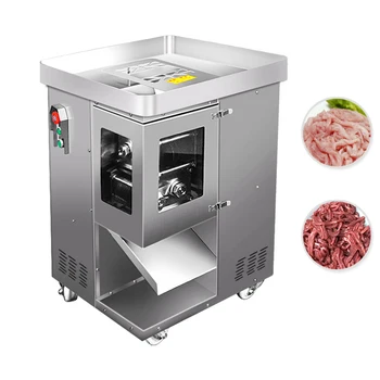 Търговска машина за рязане на месо Електрическа машина за нарязване на месо с двойно острие Машина за нарязване на кубчета
