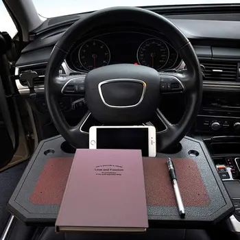Универсална тава за кола за ядене на волана Автоматично бюро на волана за лаптоп таблет Notebook Car Travel Table за шофьори