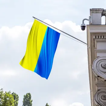 Флаг Украйна Национален флаг Банер Офис Дейност Парад Фестивал Декорация на дома Украйна Държава Flag Fade Resistant 90 * 150cm