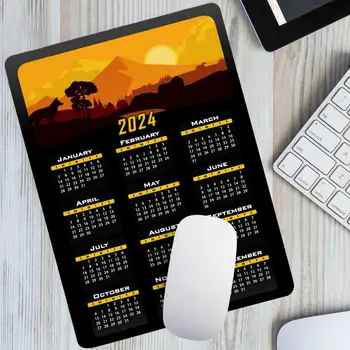 естествен каучук подложка за мишка издръжлива 2024 календарна подложка за мишка с противоплъзгаща гумена подложка гладка повърхност за лаптоп за игри
