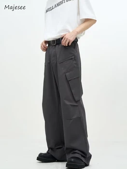 карго панталони мъже хлабав японски стил всички мач мулти джобове пълна дължина улично облекло мода красив harajuku лято хип-хоп нов